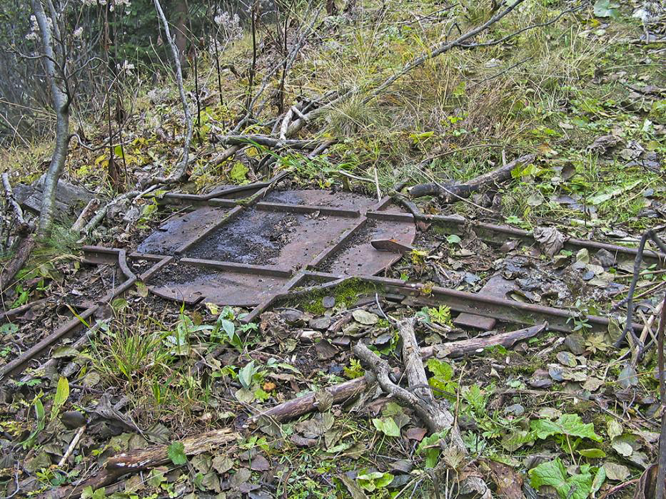 Ligne Maginot - PLAN à MARIN - (Abri) - Le chantier
Vestiges de la voie de 60