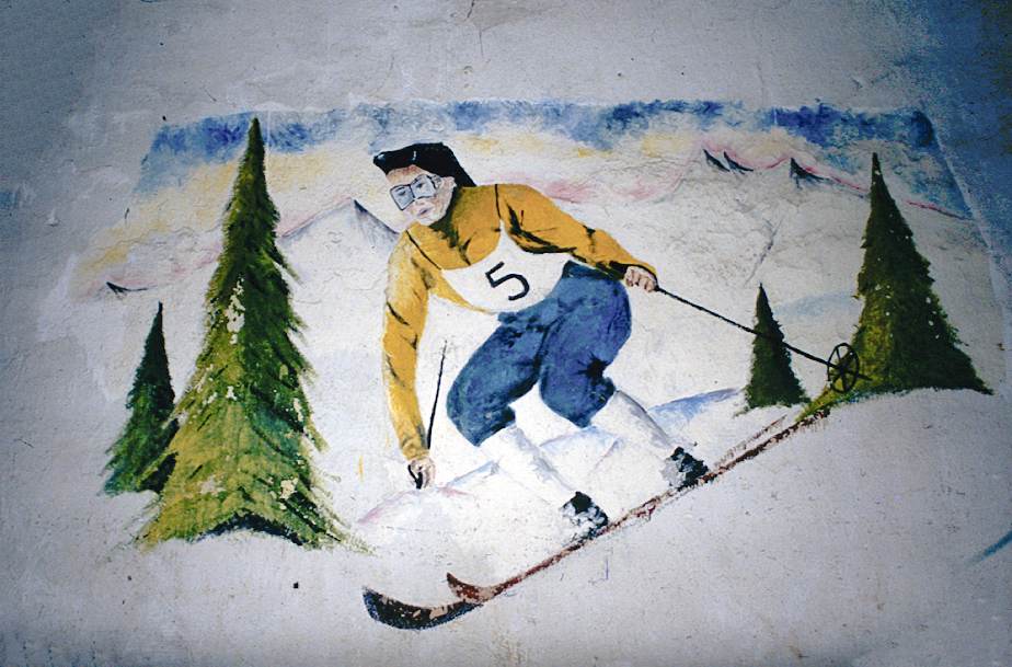 Ligne Maginot - ROQUEBRUNE - CORNILLAT - (Ouvrage d'artillerie) - Peinture murale dans le bloc d'entrée - LOVINY Alain