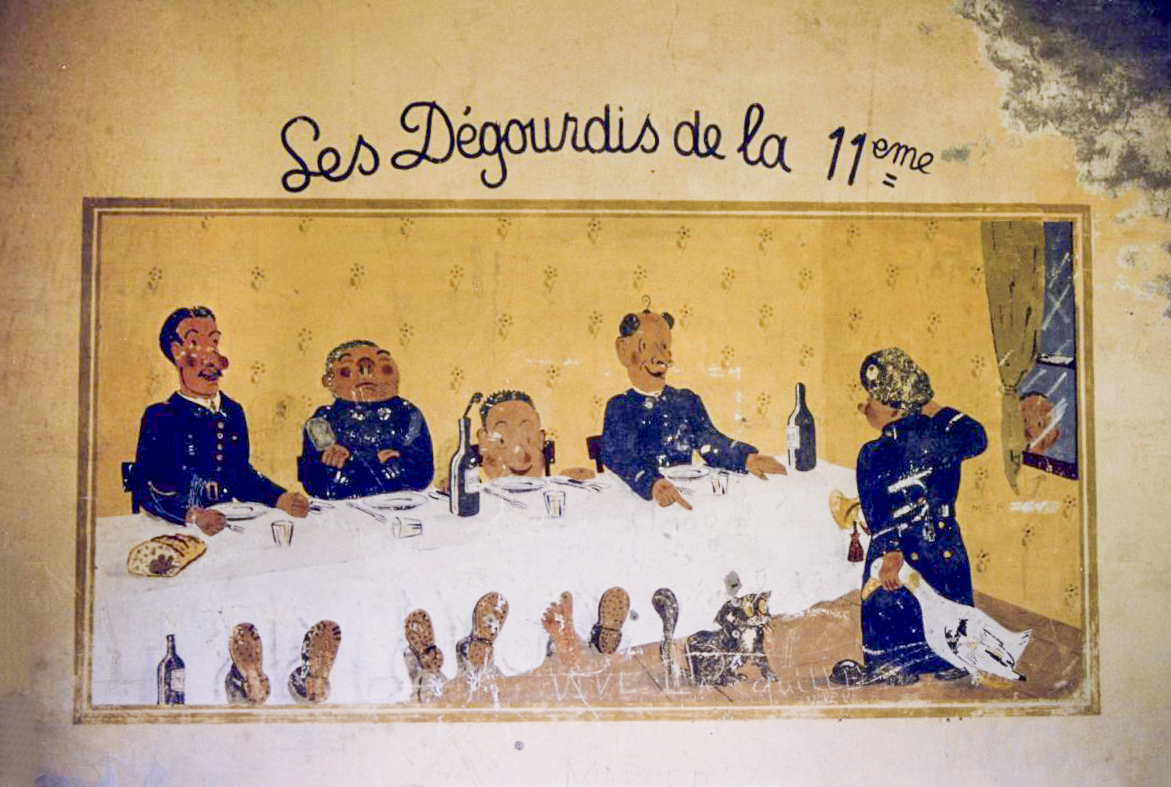 Ligne Maginot - SAPEY - (Casernement) - Peinture murale dans l'un des bâtiments - LAMBERT Sylvie-Laure