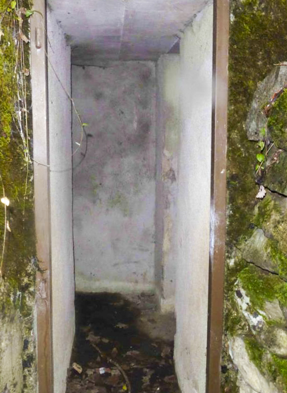 Ligne Maginot - F103 - NANT DEBOUT - HS122 - (Blockhaus pour arme infanterie) - Vu de la première entrée, la chambre de tir est à droite, la deuxième entrée au fond vers la gauche