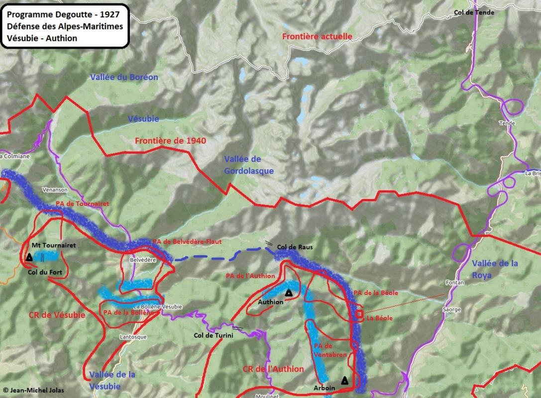 Ligne Maginot - Programme Degoutte - Vésubie-Authion - 