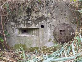 Ligne Maginot - BUCHHOLZERBERG Est ( Blockhaus pour arme infanterie ) - Créneau de défense rapprochée arrière et prise d'air protégée par un treillage métallique