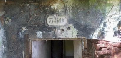 Ligne Maginot - HOFFEN ( Casemate d'infanterie ) - Plaque n° 350 au dessus de l'entrée