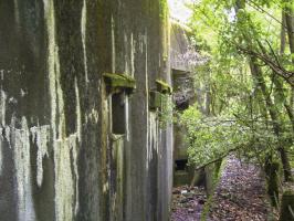 Ligne Maginot - BARRUNGSHOFF - BORNUNGSHOFF - X11 - (Abri) - Vue de la facade avec les moulures au dessus des créneaux