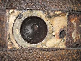 Ligne Maginot - BLAUELSAND - (Casemate d'infanterie - Simple) - Deuxième chambre de tir, détail de l'orifice périscopique