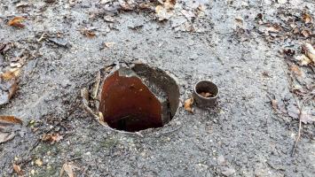 Ligne Maginot - BLAUELSAND - (Casemate d'infanterie - Simple) - L'orifice périscopique vue depuis la dalle