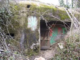 Ligne Maginot - KUBELMUEHLE 1 (Avant poste) (Blockhaus pour canon) - L'entrée du blockhaus