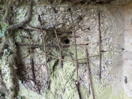 Ligne Maginot - KUBELMUEHLE 1 (AVANT POSTE) - (Blockhaus pour canon) - Impact d'un PAK 37 dans l'orillon