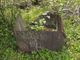Ligne Maginot - KUBELMUEHLE 1 (AVANT POSTE) - (Blockhaus pour canon) - Reste de caisson à proximité du bloc