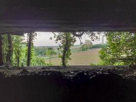 Ligne Maginot - KUBELMUEHLE 1 (AVANT POSTE) - (Blockhaus pour canon) - Vue depuis le créneau AC 47 vers le D34