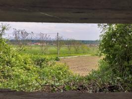 Ligne Maginot - KUBELMUEHLE 2 (AVANT POSTE) - (Blockhaus pour canon) - Vue depuis le créneau AC 47 (D34 et les abords de Niederroedern)