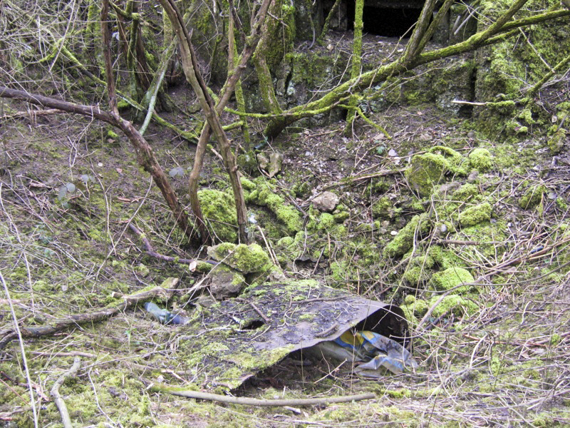 Ligne Maginot - KUBELMUEHLE 2 (AVANT POSTE) - (Blockhaus pour canon) - Détail de l'entonnoir de bombe - Antoine SCHOEN