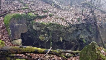 Ligne Maginot - HOCHWALD C8 - (Casemate d'infanterie) - Vue de la façade au niveau de l'entrée