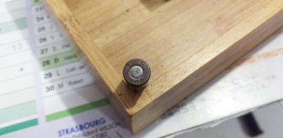 Ligne Maginot - MAISON FORESTIERE de RITTERSHOFFEN 5 (Cuve pour arme d'infanterie) - Munition trouvée lors du dégagement de la plateforme (U.S calibre 30 7.62x33 pour carabine M1)
