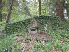 Ligne Maginot - MITTELWEG 1 - (Blockhaus pour arme infanterie) - Créneau dans le mur droit de l'accès bétonné à l'entrée
