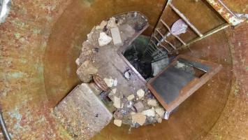 Ligne Maginot - PETIT REDERCHING - (Abri) - Vue de dessus du plancher mobile de la cloche GFM