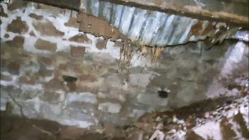 Ligne Maginot - ERBSENBERG - (Divers) - Détail du plafond et mur du fond.