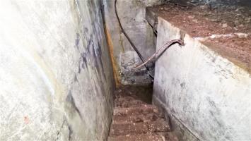 Ligne Maginot - HOCHWALD C9 - (Casemate d'infanterie) - 
L'escalier menant à l'étage supérieur