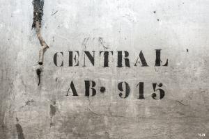 Ligne Maginot - SOUFFLENHEIM (II / 23° RIF) - (Abri) - L'emplacement du central téléphonique
Avec peint sur le mur l'indicatif téléphonique de l'abri