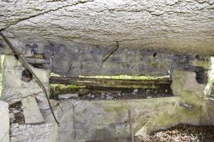 Ligne Maginot - Blockhaus de Ramelshausen 6 - Vue intérieure avec trace du coffrage en rondins