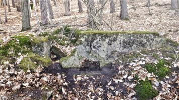 Ligne Maginot - HOCHWALD OUEST 4 - (Blockhaus pour arme infanterie) - A gauche le créneau d'observation, à droite le créneau de tir
