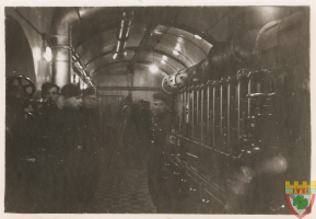 Ligne Maginot - SIMSERHOF - (Ouvrage d'artillerie) - Soldats allemands dans l'usine électrique.