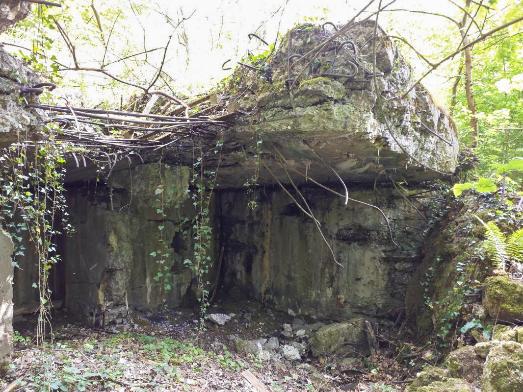 Ligne Maginot - SELTZBACH 5 - (Blockhaus pour arme infanterie) - La façade de l'entrée a été soufflée