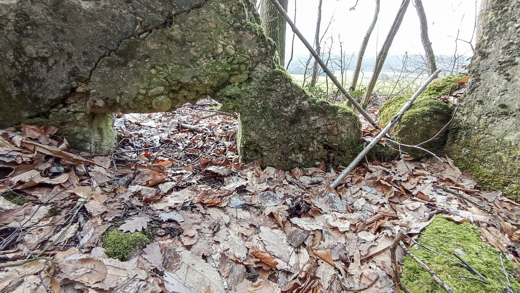 Ligne Maginot - HOCHWALD OUEST 4 - (Cuve pour arme d'infanterie) - A gauche le créneau de tir, à droite le créneau d'observation - Baptiste Gaudin