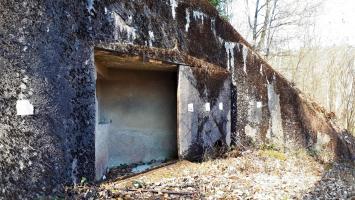 Ligne Maginot - GUNSTHAL FERME OUEST - (Blockhaus pour arme infanterie) - Vue sur la chambre de tir et le panneau de camouflage