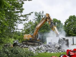 Ligne Maginot - Blockhaus du Kreuzrhein - Destruction du blockhaus en mai 2016