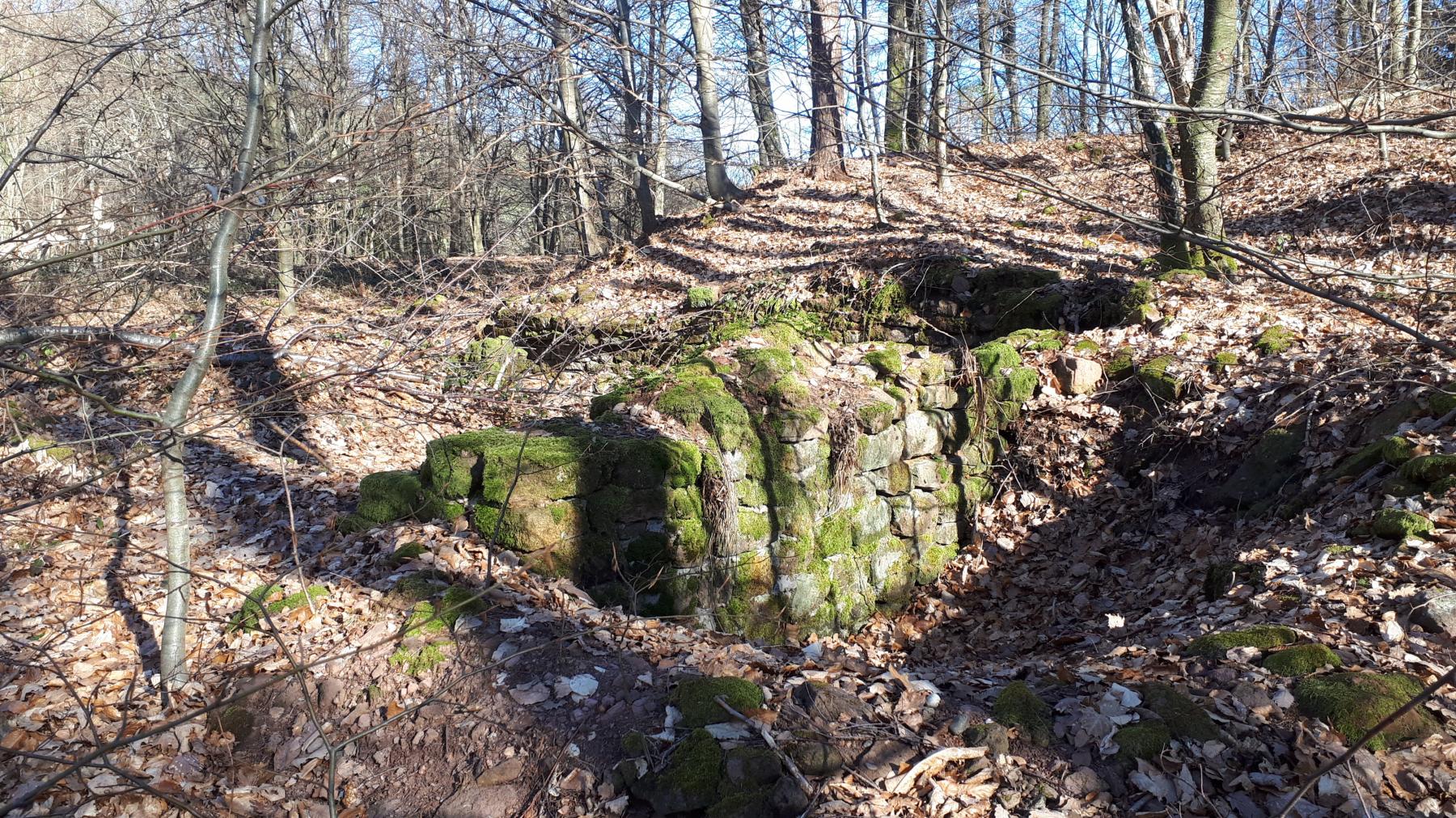 Ligne Maginot - GUNSTHAL COL - Fondations de baraquement entre les deux blockhaus