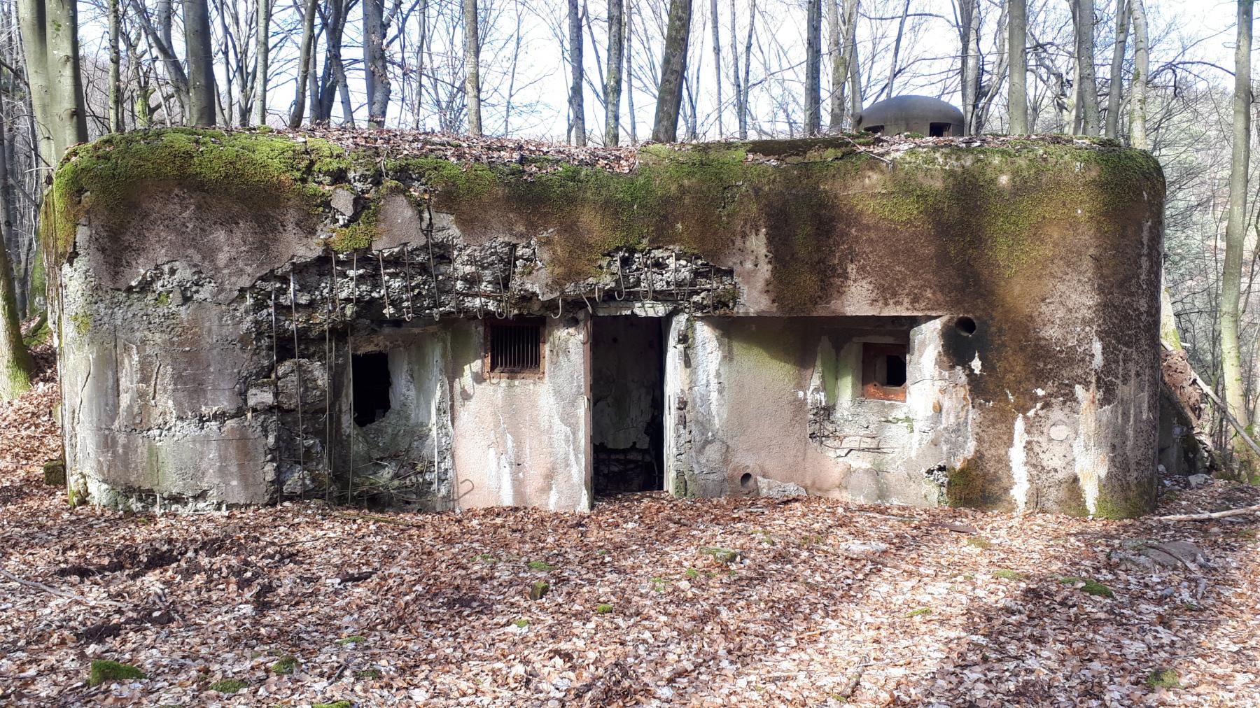 Ligne Maginot - MARKBACH - (Blockhaus pour arme infanterie) - L'entrée et les 2 créneaux FM en caponnières