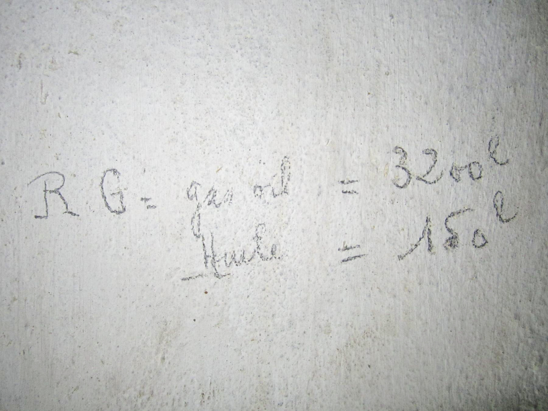 Ligne Maginot - BUCHHOLZBERG (I / 79° RIF) - (Abri) - Inventaire de la réserve général d'huile et d'essence
Curieusement cette note se trouve dans la réserve de vivres, changement d'affectation du local ?