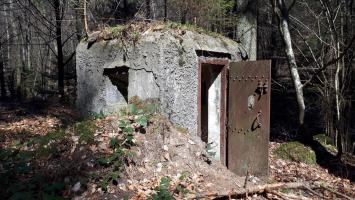 Ligne Maginot - FM34 - NONNENHARDT CENTRE 1 - (Blockhaus pour arme infanterie) - L'entrée et le créneau latéral gauche