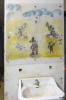 Ligne Maginot - FOUR A CHAUX - FAC - (Ouvrage d'artillerie) - Bloc 2
Etage inférieur de la tourelle de 75
Fresque de la 'drôle de guerre'