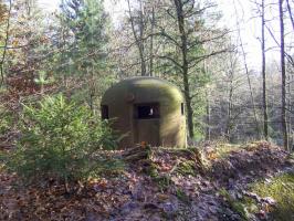 Ligne Maginot - WOLFSCHACHEN - (Abri) - La cloche GFM de l'entrée Ouest est en partie déchaussée