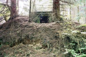 Ligne Maginot - C10 - GUNSTHAL 3 - (Blockhaus pour canon) - Vue sur le créneau antichar