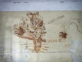Ligne Maginot - LANGENSOULTZBACH - (Camp de sureté) - Bâtiment B
Salle 1
Peinture murale du casernement
