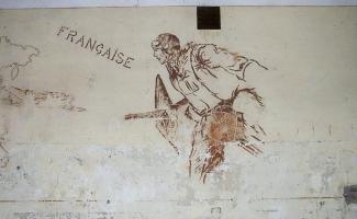Ligne Maginot - LANGENSOULTZBACH - (Camp de sureté) - Bâtiment B
Salle 1
Peinture murale du casernement
