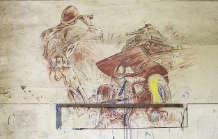 Ligne Maginot - LANGENSOULTZBACH - (Camp de sureté) - Bâtiment B
Salle 2
Peinture murale du casernement
