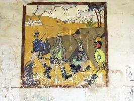 Ligne Maginot - LANGENSOULTZBACH - (Camp de sureté) - Bâtiment B
Salle 2
Peinture murale du casernement