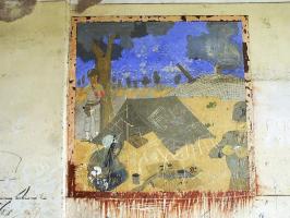 Ligne Maginot - LANGENSOULTZBACH - (Camp de sureté) - Bâtiment B
Salle 2
Peinture murale du casernement