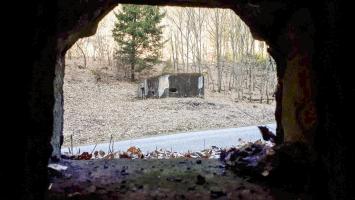 Ligne Maginot - LANGTHAL 2 - (Blockhaus pour arme infanterie) - Vue depuis le créneau FM latéral