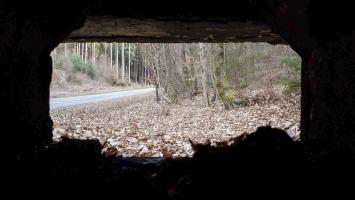 Ligne Maginot - LANGTHAL 2 - (Blockhaus pour arme infanterie) - Vue depuis le créneau FM frontal