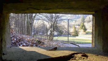 Ligne Maginot - M28 - BETZENTHAL 1 - (Blockhaus pour arme infanterie) - Vue depuis le créneau ouest