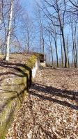 Ligne Maginot - NONNENHARDT N°2 - (Blockhaus pour arme infanterie) - Le mur de soutènement suit le dénivelé négatif de la pente