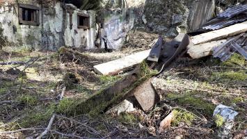 Ligne Maginot - SCHMELZBACH OUEST - (Casemate d'infanterie) - Montant de la porte blindée