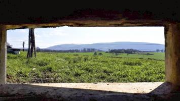 Ligne Maginot - SPIESS 3 - (Blockhaus pour arme infanterie) - Vue depuis le créneau mitrailleuse