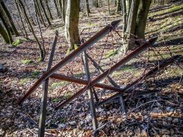 Ligne Maginot - TRAUTBACH CENTRE - (Blockhaus pour arme infanterie) - Cheval de frise toujours en place