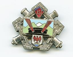 Ligne Maginot - RIMPLAS (RS) - (Ouvrage d'artillerie) - Insigne du 157° RAP, dont est issu le 167° RAP qui arme l'ouvrage de RIMPLAS